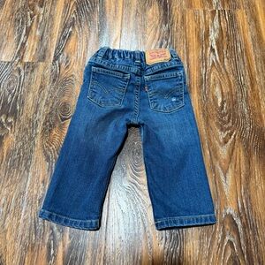 Levi's 514 Baby Dark Blue Jeans Size 9M Boys Girls Distressed Pants Western